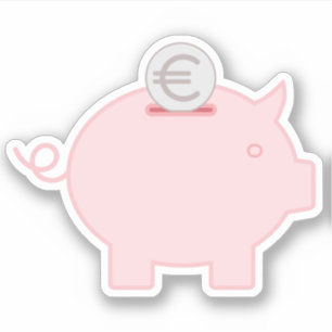 Sticker Belle petite tirelire pour la chance et la fortune
