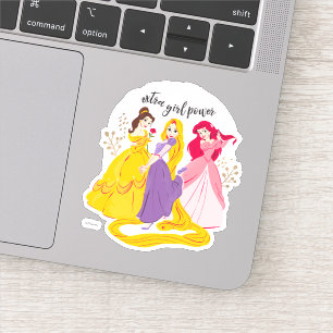 Sticker Belle, Rapnuzel, Ariel "Puissance extra-féminine"