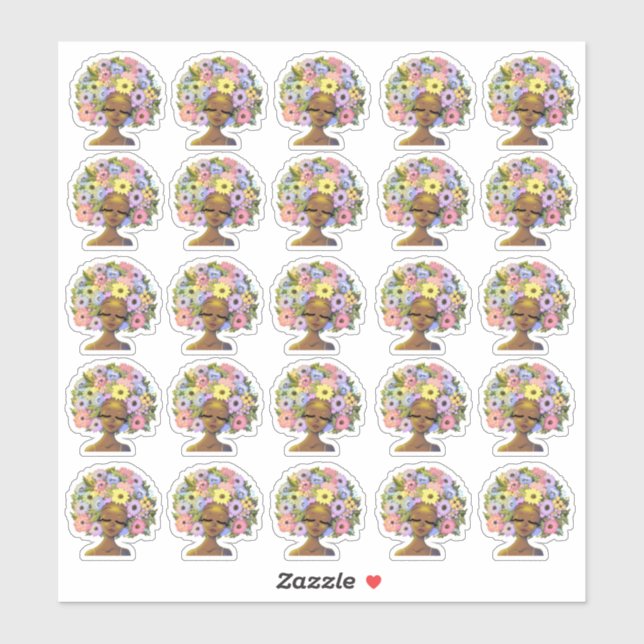 Sticker Belles femmes afro-américaines (Feuille)