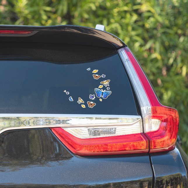 Sticker Belles papillons (Côté voiture)