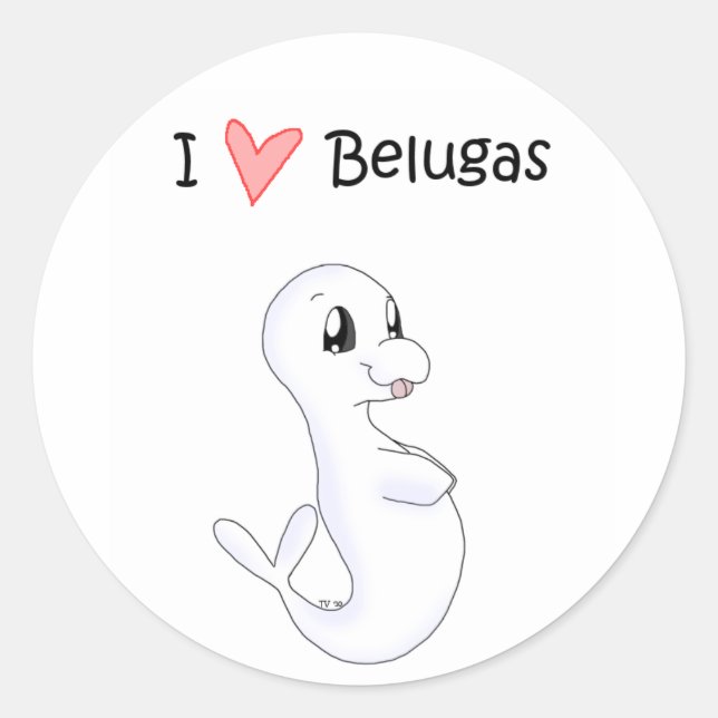 Sticker Belugas I Love (Devant)