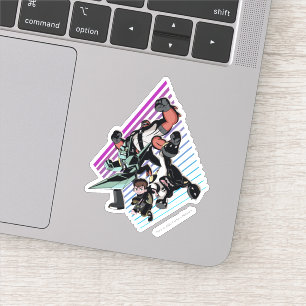 Sticker Ben 10 Retro Alien Group Graphic