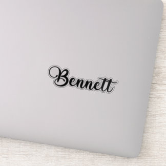 Sticker Bennett Nom - Calligraphie manuscrite