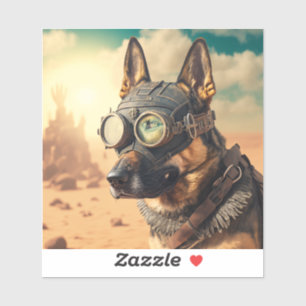 Sticker Berger Allemand De Steampunk Aux Lunettes