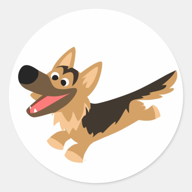 Sticker berger allemand joli dessin (Devant)