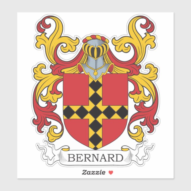 Sticker Bernard Family Crest (Feuille)