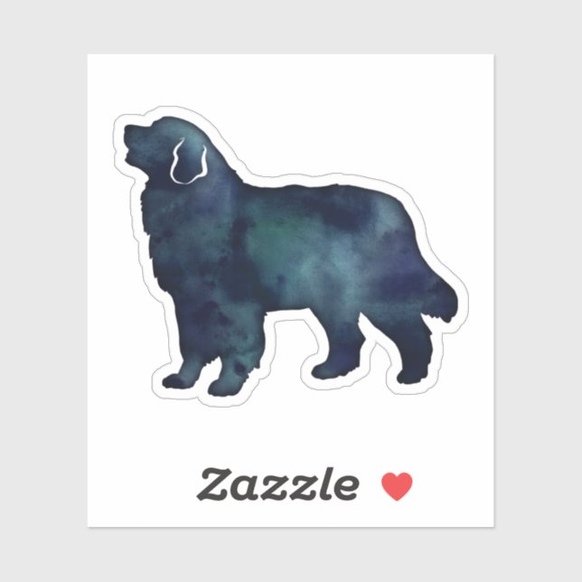 Sticker Bernese Mountain Dog Black Watercolor (Feuille)