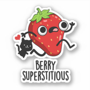 Sticker Berry Superstitieux Fruit Pun