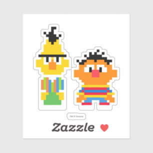 Sticker Bert et Ernie Pixel Art