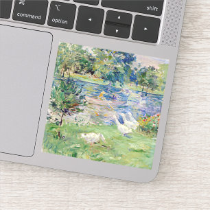 Sticker Berthe Morisot - Fille en bateau avec oie