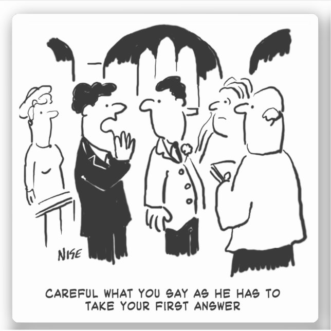 Sticker Best Man met en garde le dessin du Mariage marié. (Devant)