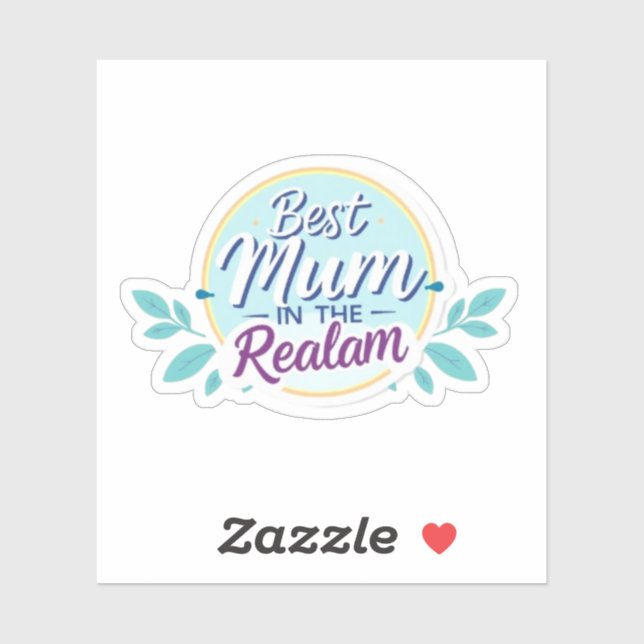 Sticker Best Mum in the Realm Gift for Mom (Feuille)