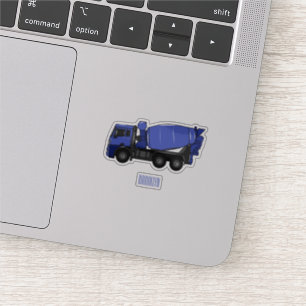Sticker Béton mélange camion de transport caricature