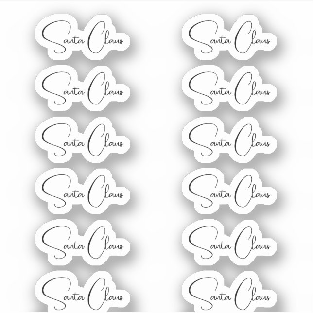 Sticker Bettina Signature Santa Claus Kiss-Cut (Devant)
