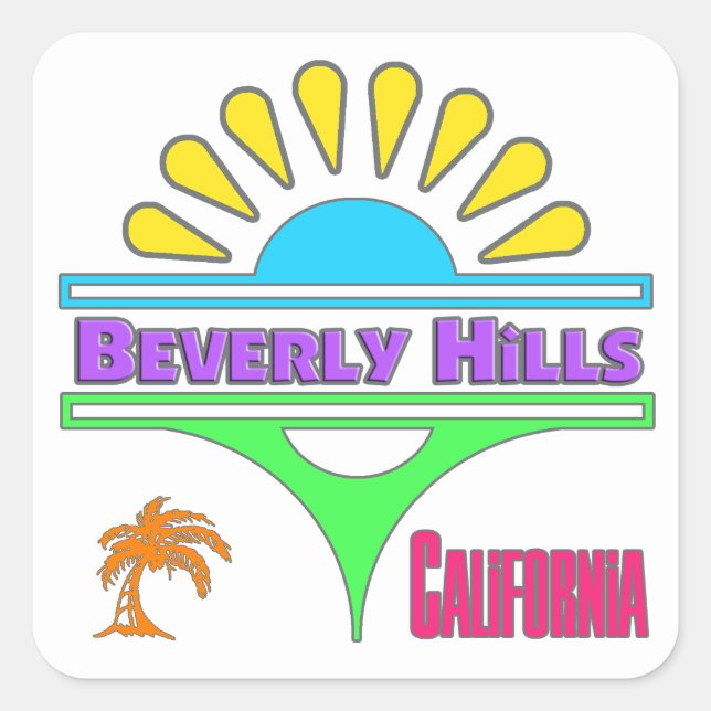 Sticker "Beverly Hills Colorful 1" (Devant)