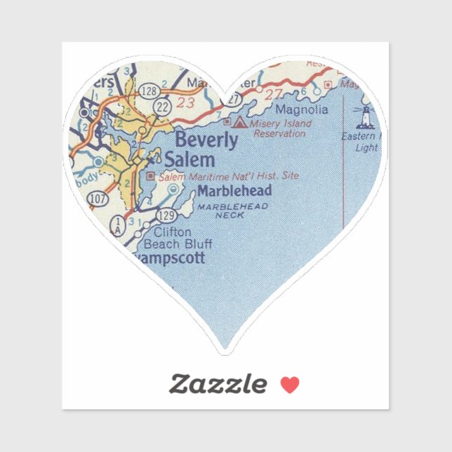 Sticker Beverly MA (Feuille)