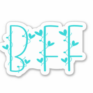 Sticker BFF Meilleur Amis pour toujours Turquoise