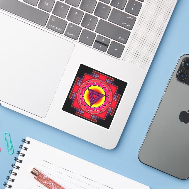 Sticker Bhairavi Yantra (Ordinateur portable avec iPhone)