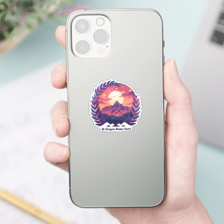 Sticker Bi Horizon Brave Heart LGBTQ Camping | Bisexual 