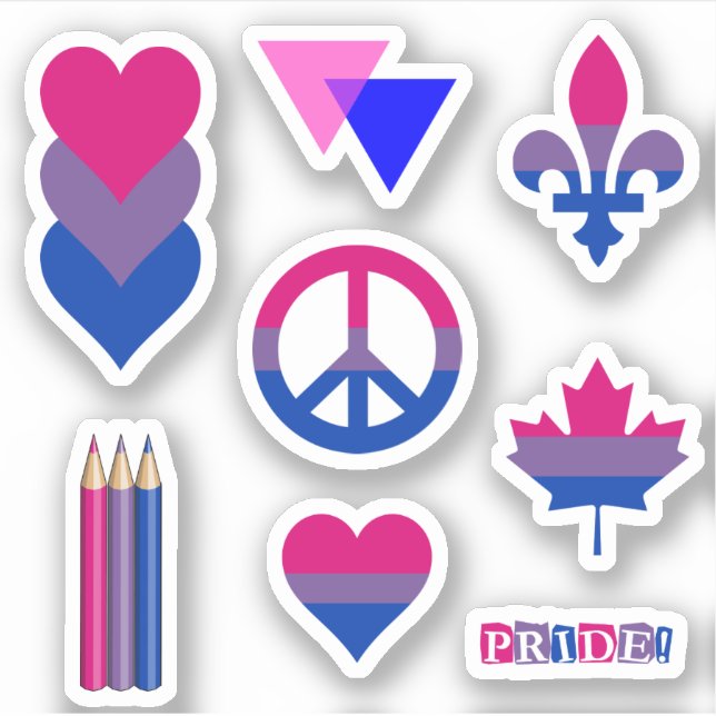 Sticker Bi Pride Designs II (Devant)