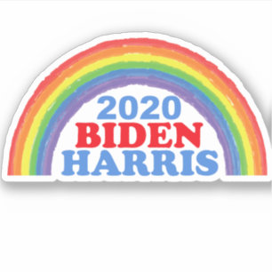 Sticker Biden Harris 2020 Rainbow