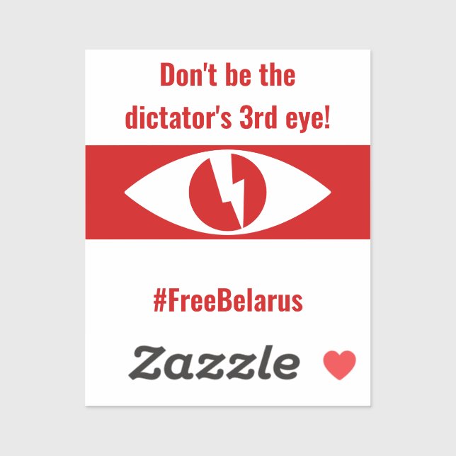 Sticker Biélorussie Anglais démocratique libre - Troisième (Feuille)