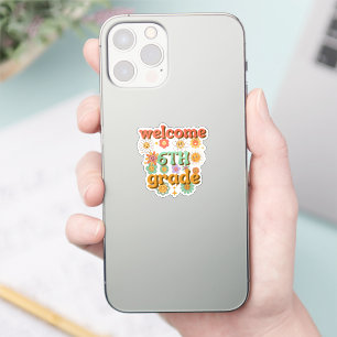 Sticker Bienvenue en 6e, premier jour d'école, bienvenue