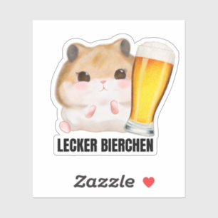 Sticker Bière Tasty X Sad Hamster Mème Bière Blé
