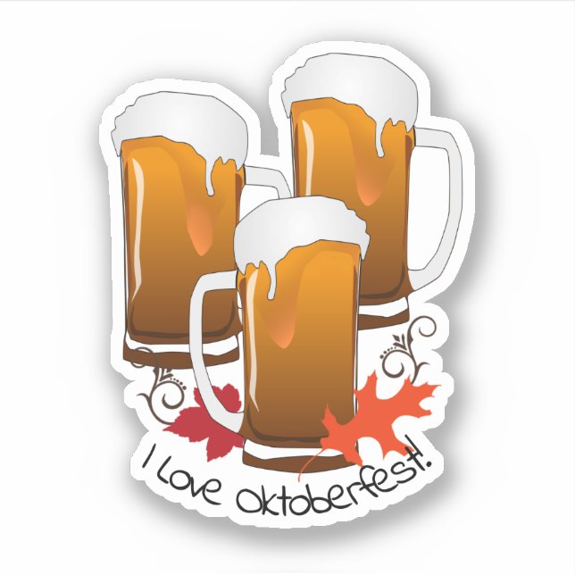 Sticker Bières d'automne de l'Oktoberfest (Devant)