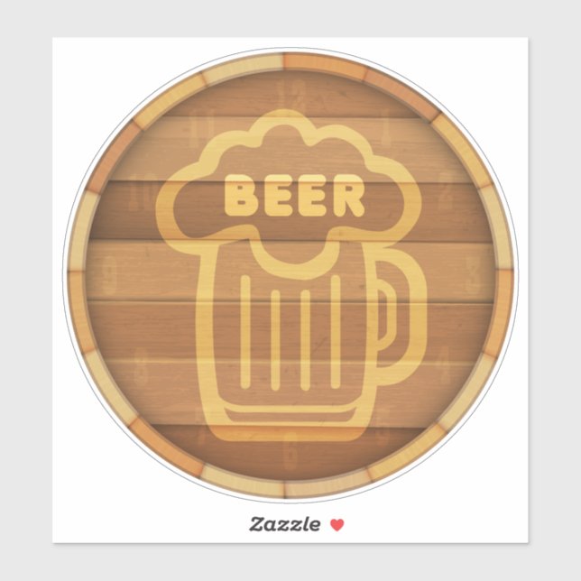Sticker Big Beer Keg (Feuille)