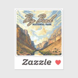 Sticker Big Bend National Park Texas Desert Retro