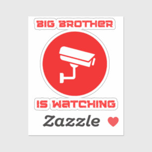 Sticker Big Brother regarde 1984 ingsoc