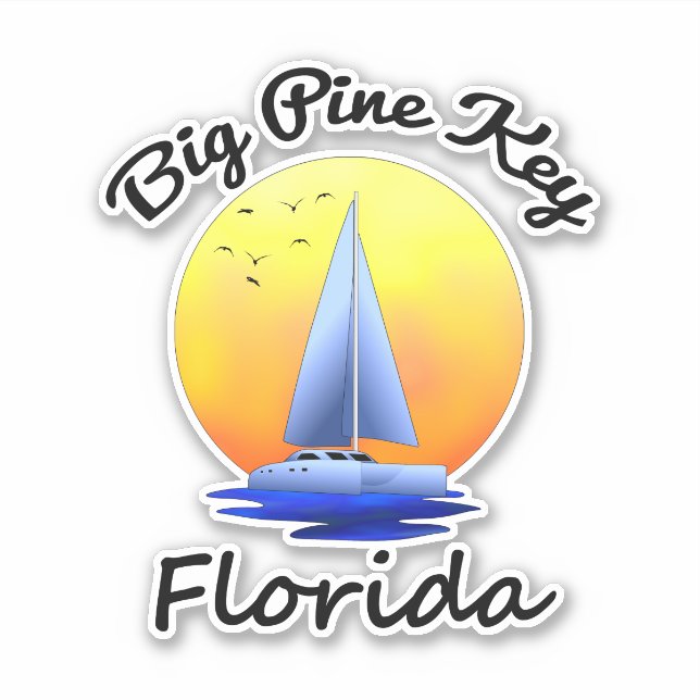 Sticker Big Pine Key Florida Keys voile (Devant)