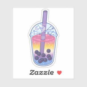 Sticker Bigender Pride drapeau Boba