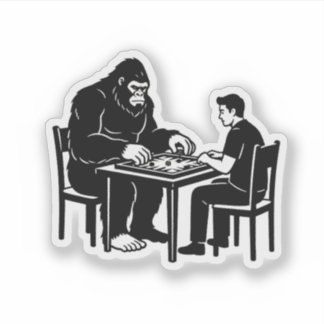 Sticker Bigfoot Backgammon