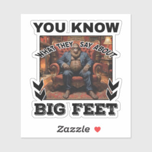 Sticker Bigfoot Feet Joke
