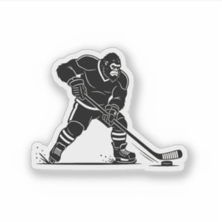 Sticker Bigfoot Hockey Player