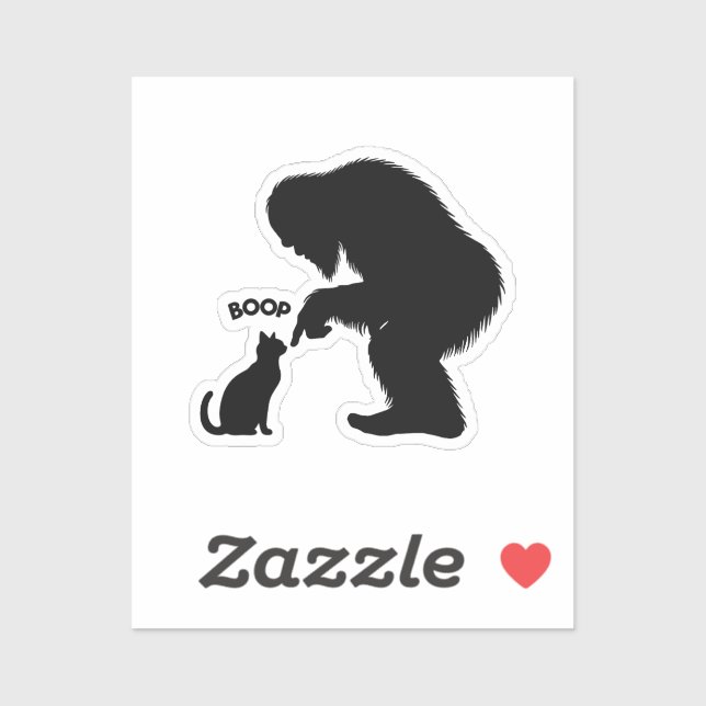 Sticker Bigfoot Sasquatch Chat Boop (Feuille)
