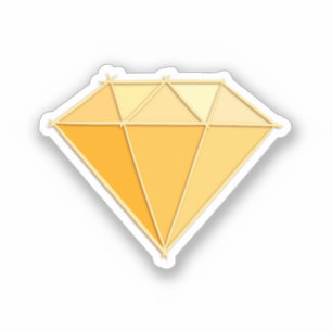 Sticker Bijoux en pierre de diamant jaune. 50 Mariages d'o