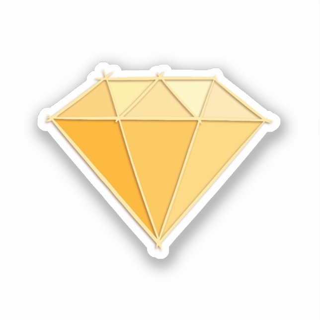 Sticker Bijoux en pierre de diamant jaune. 50 Mariages d'o (Recto)