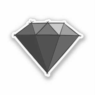 Sticker Bijoux en pierre de diamant noire.