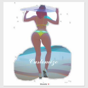 Sticker Bikini Booty Beach Girl Thunder_Cove