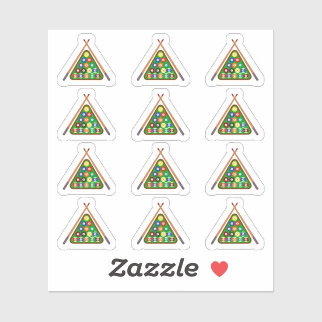 Sticker Billard Jour de la piscine Ball Exercice Bujo Plan (Feuille)