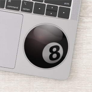 Sticker Billard noir et blanc Huit balles