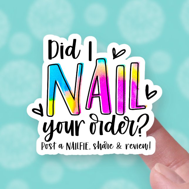 Sticker Billet mignon un Nailfie critique Acrylique ongle  (Créateur téléchargé)