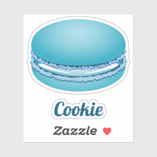 Sticker Biscuit bleu de Macaron d'art de bruit