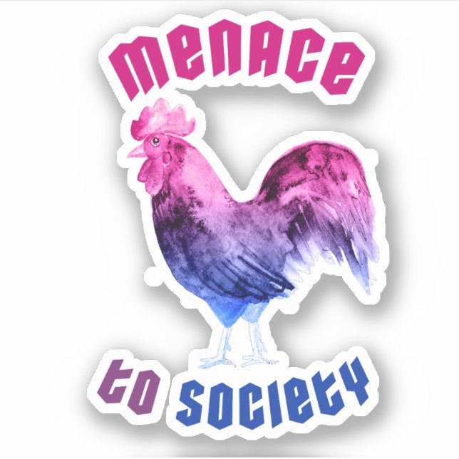 Sticker Bisexuel Menace (Devant)