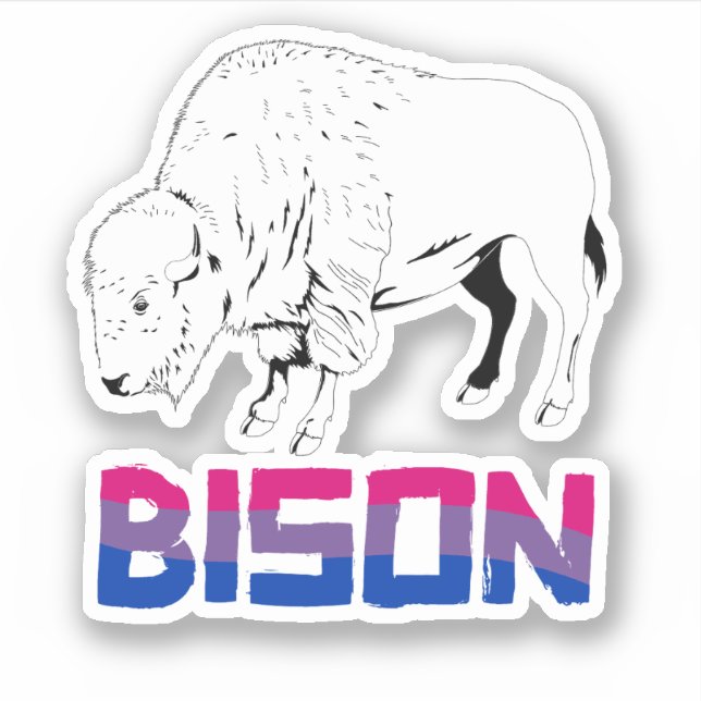 Sticker Bison bisexuel (Devant)