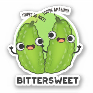 Sticker Bittersweet Funny Bitter Gourd Pun