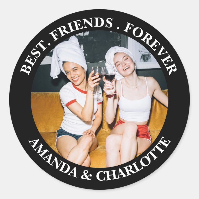 Sticker Black Best Friends Forever (Devant)